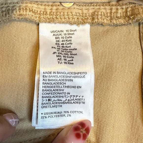 Amazon Essentials Womens Skinny Jeans Size 16 Short Khaki Colored Pants - Picture 7 of 9